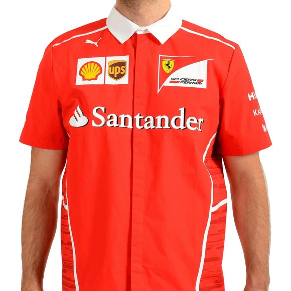 Scuderia Ferrari & Puma Shirts Scuderia Ferrari Puma Mens Red Short